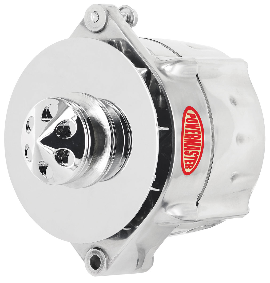 Alternator, Powermaster, 5988 GM Cars, 12SI, Smooth, Polished, 150AMP