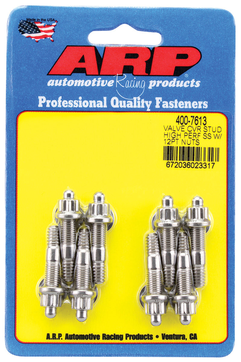 Studs, Valve Cover, ARP, SB, Stainless, 12 PT, Cast Aluminum