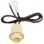 Lamp Socket, 2-Wire Wedge Bulb, Plastic Push-In