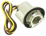 Lamp Socket, Plastic 3-Wire, Twist Lock w/External Ground, 7/8"