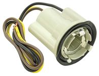 Lamp Socket, Plastic 3-Wire, Twist Lock w/Internal Ground, 7/8"