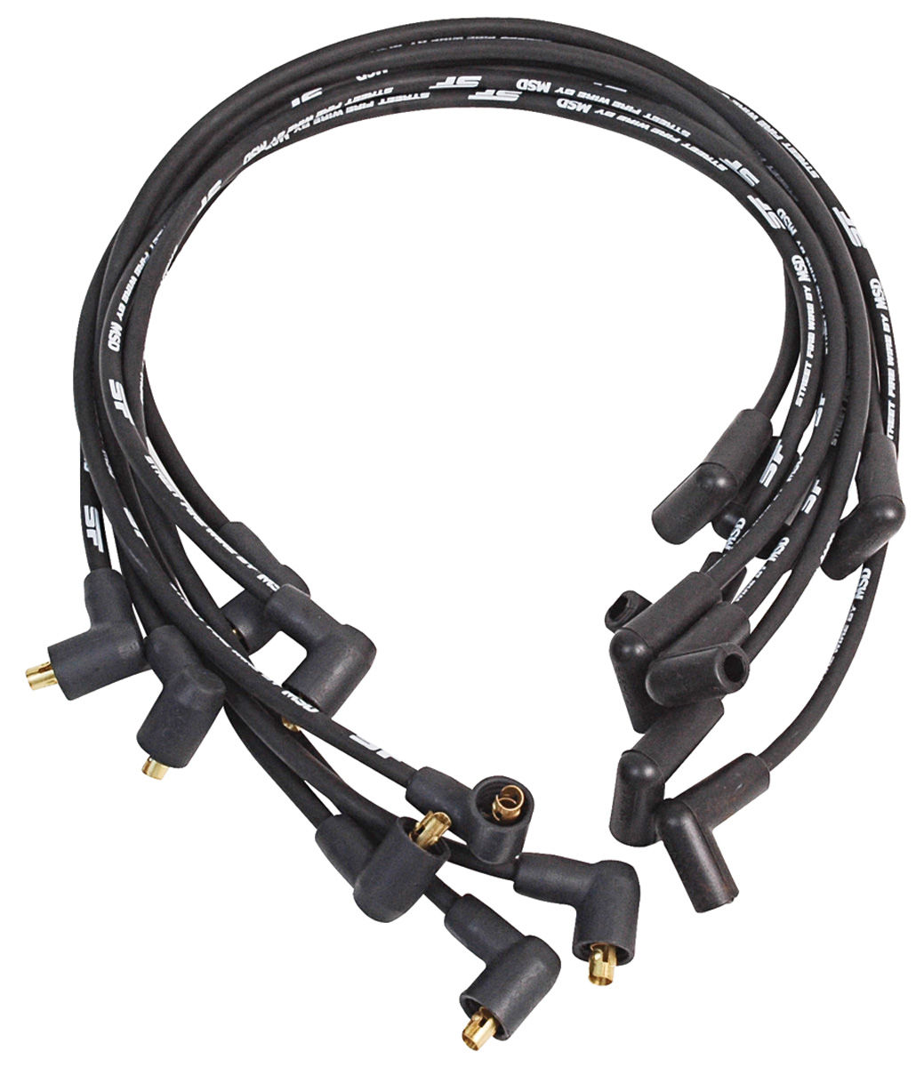 Wires, Spark Plug, MSD, Street Fire, BB Chevy, W/ Socket Cap