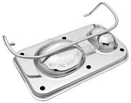 Lid, Master Cylinder, Single Bale, 3" x 5-5/8", Chrome