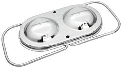 Lid, Master Cylinder, Double Bale 3" x 5-3/4", Chrome