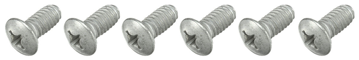 Panhandle Auto Fastener Door Latch Retaining Screws – Stainless Steel – Fits Chevy GM 62-72 (6pcs, 5/8")