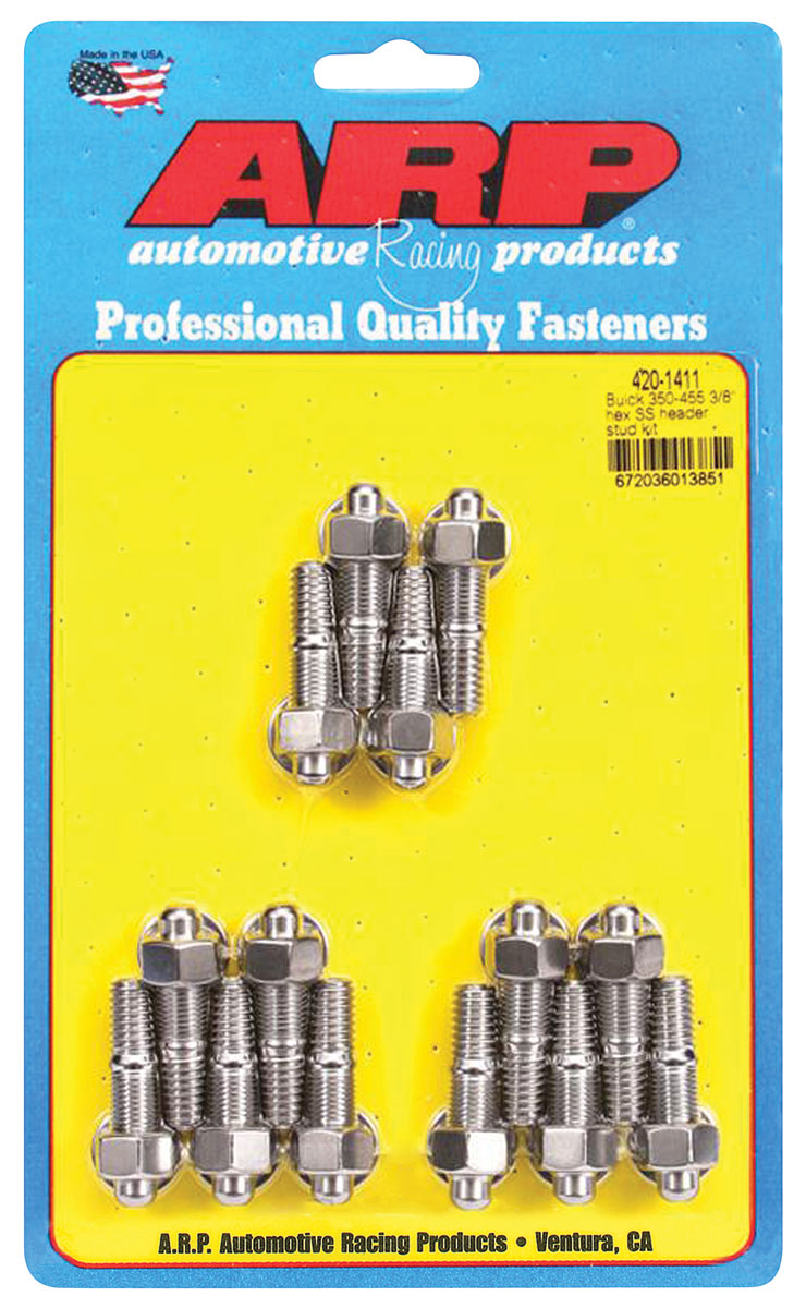 Studs, Header, ARP, Buick, Stainless, Hex Head