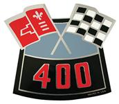 Decal, Air Cleaner, 1964-77 Chevelle & El Camino & Monte, 400 Crossed Flags
