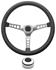Steering Wheel Kit, 1959-69 GM, Retro w/Holes, Plain, Black/Polished Cap