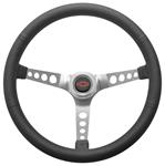 Steering Wheel Kit, 1969-88 Chevrolet, Retro w/Holes, Red Bowtie Pol, Hi-RIse
