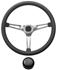 Steering Wheel Kit, 1959-69 GM, Retro w/Slots, Plain Cap, Black