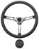 Steering Wheel Kit, 1959-69 GM, Retro w/Slots, Plain Cap, Black, Hi-Rise