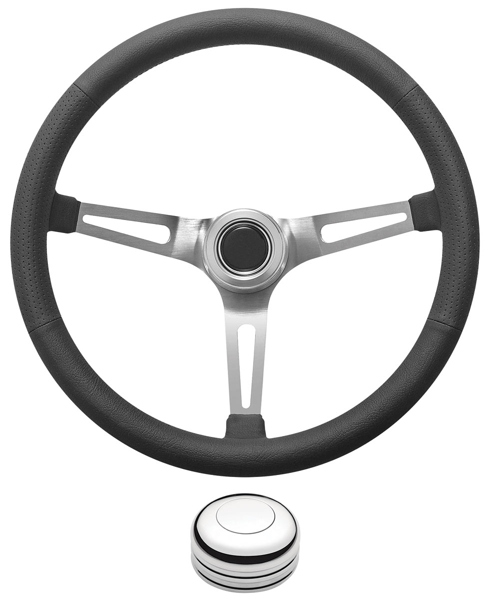 GT Performance Steering Wheel Kit, 196989 GM, Retro w/Slots, Plain