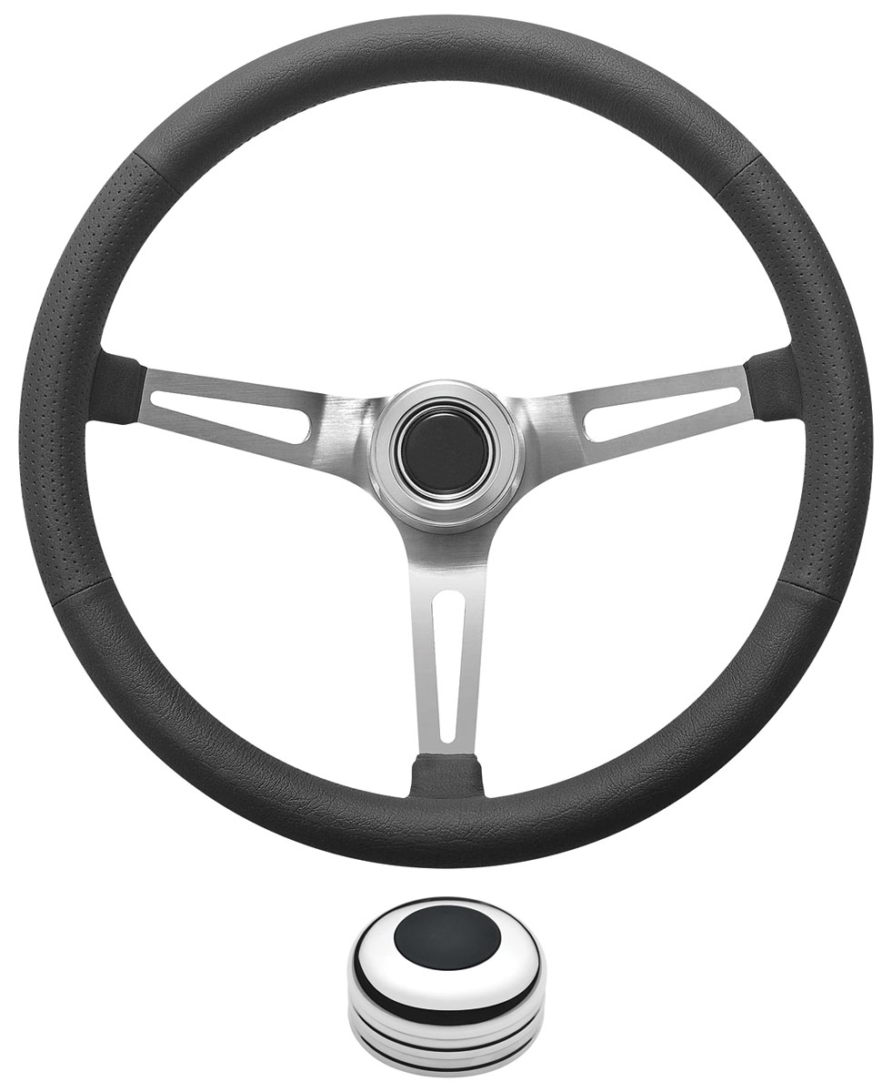 GT Performance Steering Wheel Kit, 196989 GM, Retro w/Slots, Plain