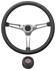 Steering Wheel Kit, 1969-88 Chevrolet, Retro w/Slots, Red Bowtie, Black, Hi-Rise