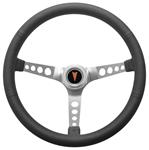 Steering Wheel Kit, 1959-68 Pontiac, Retro w/Holes, Arrowhead Pol, Hi-Rise