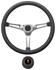 Steering Wheel Kit, 1969-77 Pontiac, Retro w/Slots, Arrowhead, Black, Hi-Rise