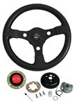 Steering Wheel Kit, Grant Formula GT, 1969-88 CH/EC/MC, Black w/ Red Bowtie Cap