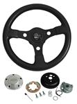 Steering Wheel Kit, Grant Formula GT, 1969-88, Black w/Polished Billet Bowtie