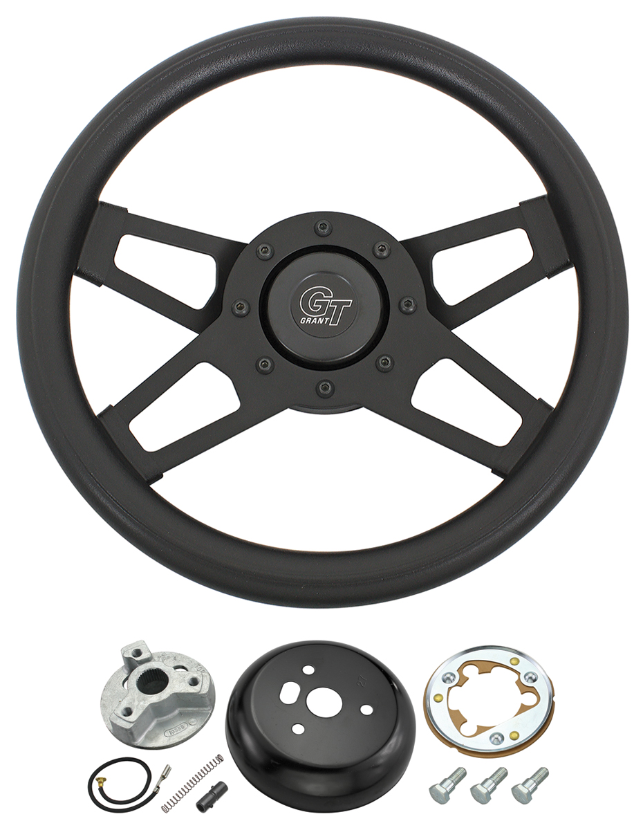 Steering Wheel Kit, Grant Challenger, 196988, Black