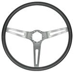 Steering Wheel, 3-Spoke,69-72 CH/EC/MC, 69-70 Buick, 69-72 Truck, Brushed Spokes