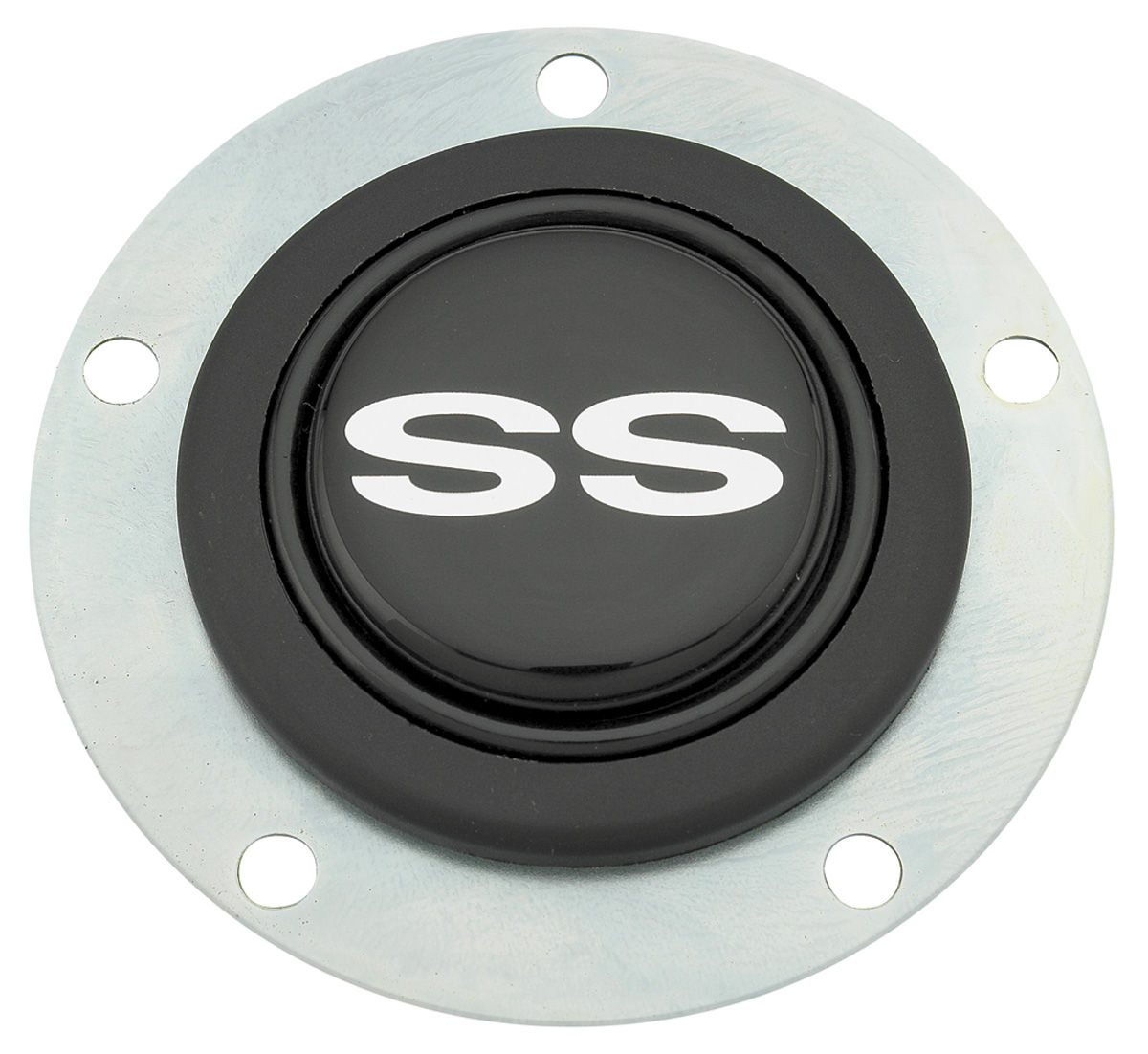 Horn Button, Grant Signature Series, Black w/White SS