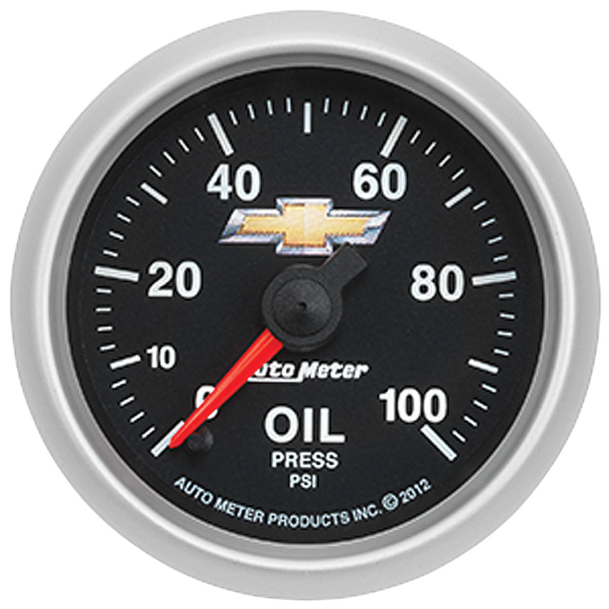 Autometer Gauge, Oil Pressure, Auto Meter, Bowtie, 21/16", 0100 PSI