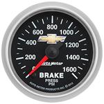 Gauge, Brake Pressure, AutoMeter, Bowtie, 2-1/16", 0-1600PSI