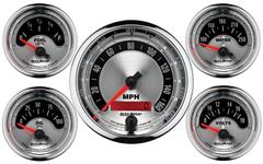 Gauge Set, AutoMeter, 3-3/8" Speedometer/2-1/16" Fuel/Oil/Water/Volts