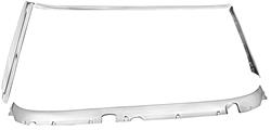 Window Reveal Molding Set, Front, 1968-72 A-Body Convertible, 4 Pieces w/Lower