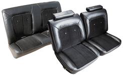 Seat Upholstery, Velour, 1975-77 Monte, 50/50 Non-Swivel Buckets/Coupe Rear