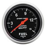 Gauge, Fuel Pressure, AutoMeter, 2-5/8", Mechanical, 0-15PSI