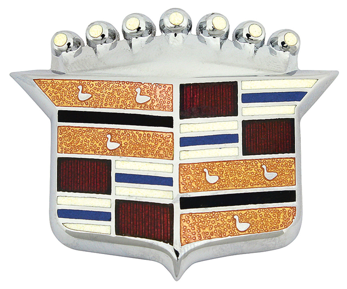RESTOPARTS Emblem, Hood Crest, 196566 Cadillac