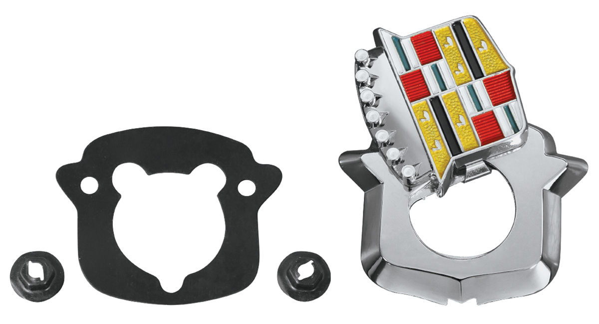 RESTOPARTS Lock Crest Emblem, Trunk, 197176 Cadillac Eldorado