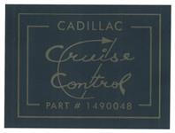 Decal, 67 Cadillac, Cruise Control