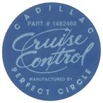 Decal, 63-65 Cadillac, Cruise Control