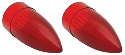 Lens, Tail Lamp, 1959 Cadillac, Red, w/Guide Markings, Pair