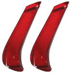 Lens, Tail Lamp, 1960 Cadillac, Tail Fin, w/o Guide Markings, Pair