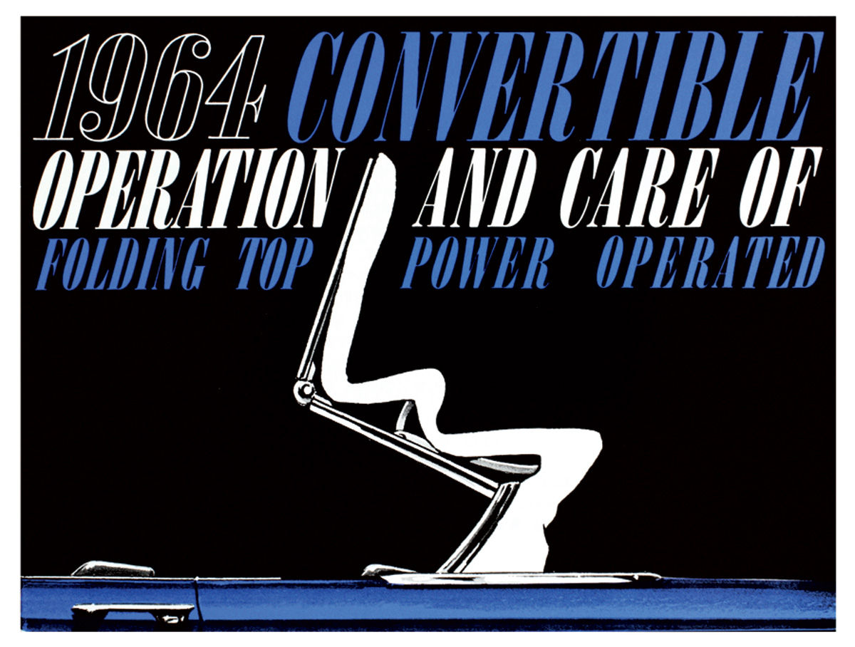 Operation Manual, Convertible Top, 1964 Chevelle