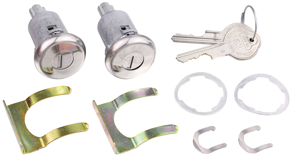 Lock Set, Doors, 196768 Cadillac/196164 Pontiac, Long Cylinder