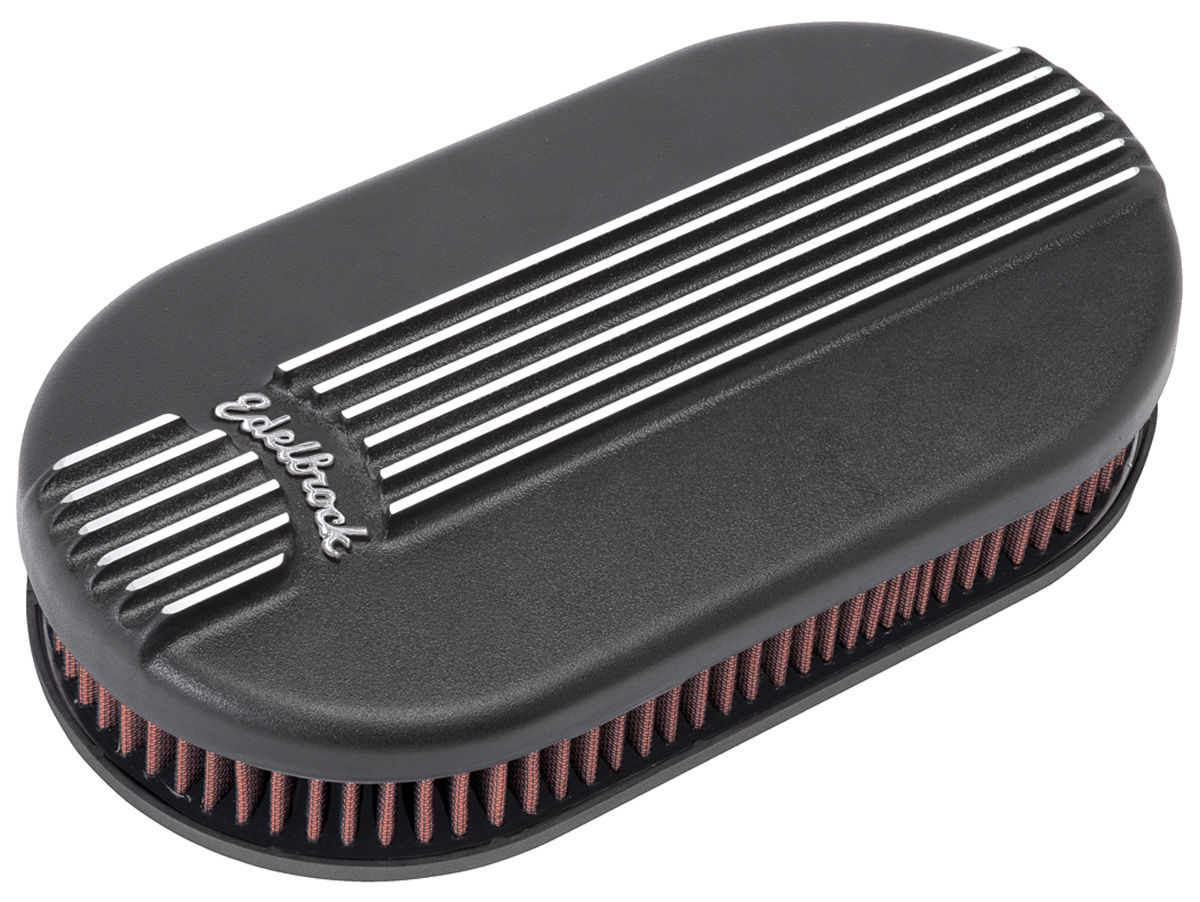 Air Cleaner, Edelbrock, Oval, Classic Series, 4BBL, Black