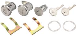Lock Set, Ignition/Doors, 1959-65 Cad/1961-64 Bonn/Cat, w/ Short Cyl/Oct Key