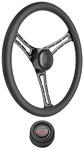 Steering Wheel Kit, 1967-69 Chevrolet, Autocross, Leather, Red Bowtie Hi-Rise