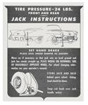Decal, 57 Cadillac, Trunk, Jack Instruction, Biarritz