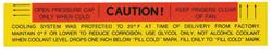 Decal, 65-67 Cadillac, Engine Compartment, Caution, Cooling System