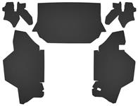 Trunk Side Panels, Double Black Panelboard, 1965-66 Cadillac Convertible, 6pc