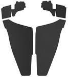 Trunk Side Panels, Double Black Panelboard, 1974-76 Cadillac DeVille, HT, 4pc