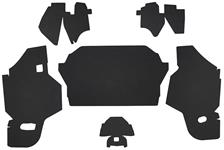 Trunk Side Panels, Double Black Panelboard, 1969-70 Cadillac Convertible, 7pc