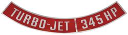 Decal, Air Cleaner, 1964-77 Chevelle & El Camino & Monte Carlo, Turbo-Jet 345HP