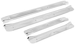Sill Plates, Stainless Steel, 1968-72 A-Body, 4-Door, w/Ribs, 4-Piece