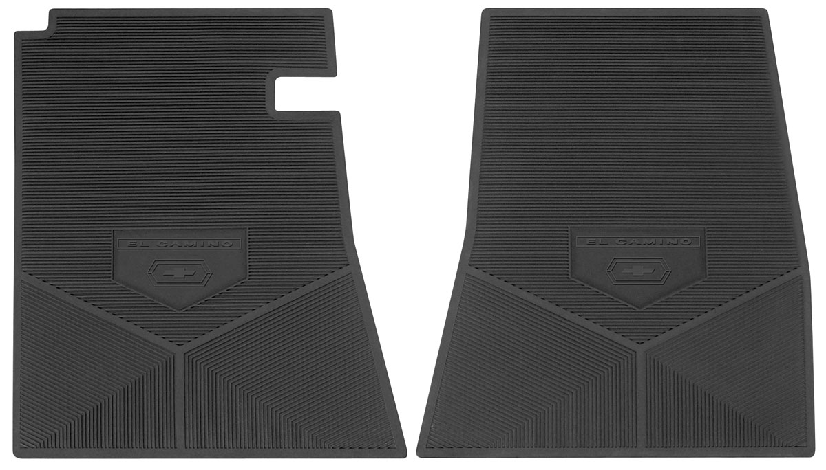 Legendary Auto Interiors Floor Mats, Rubber, 1964, Chevrolet, El Camino, Block Letter w